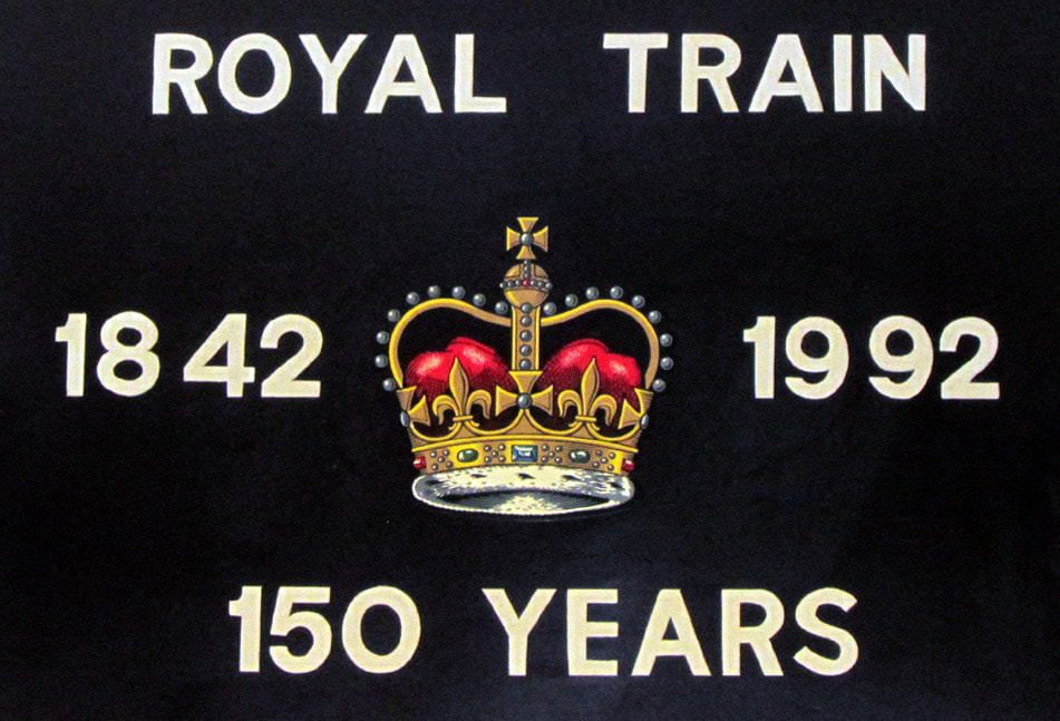 A photo of the Royal Train commemorative plaque